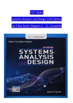TEST BANK &NewLine;Systems Analysis and Design 12th Edition &NewLine;by Tilley Scott Chapters 1 - 12&comma; Complete 