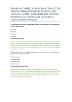 Indiana Auctioneer Licensure Exam Complete 200 &NewLine;Practice Exam Questions And Answers &vert; 2026&NewLine;2027 Latest Update &vert; Guaranteed Pass &vert; Detailed &NewLine;Rationales &vert; Full Study Guide &vert; Exam Prep &vert; &NewLine;Certification Preparation 
