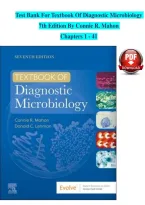 Test Bank For Textbook Of Diagnostic Microbiology &NewLine;7th Edition By Connie R&period; Mahon  &NewLine;Chapters 1 - 41