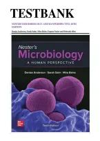 TEST BANK NESTER'S MICROBIOLOGY&colon; A HUMAN PERSPECTIVE&comma; 10TH EDITION Denise Anderson&comma; Sarah Salm&comma; Mira Beins&comma; Eugene Nester and Deborah Allen