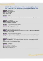 NR507- Midterm Advanced Patho- cardiac&comma; &vert; Questions&NewLine;with 100&percnt; Verified Answers &vert; Latest Update 2026&sol;2027