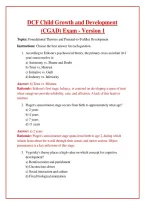 DCF Child Growth and Development &lpar;CGAD&rpar; Exam &ndash; Version 1&colon; Complete Practice Questions & Answers with Rationales &vert; 2026&sol;2027 Florida DCF Certification Study Guide