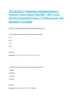 EEE 120 Quiz 3 &vert; Respondus LockDown Browser &plus; Webcam &vert; Latest Update 2026&sol;2027 &vert; 200 Practice Questions & Detailed Answers &vert; Verified Answers with Rationales &vert; A&plus; Graded