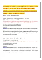 Dcf Child Abuse And Neglect &lpar;Caan&rpar; Exam Questions & Answers 2026&sol;2027&colon; All Modules Comprehensive Review &ndash; Complete Florida Dcf Certification Study Guide With Detailed Rationales