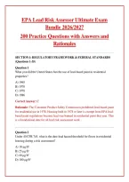 EPA Lead Risk Assessor Ultimate Exam Bundle 2026&sol;2027&colon; 200 Practice Questions with Answers and Rationales &ndash; Complete Certification Study Guide for Lead-Based Paint Risk Assessment
