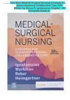 Test Bank Medical-Surgical Nursing Concepts for &NewLine;Interprofessional Collaborative Care 10th  &NewLine;Edition by Donna D&period; Ignatavicius Chapter 1-69  &NewLine;&vert;Complete Guide A&plus;