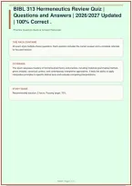 BIBL 313 Hermeneutics Review Quiz &vert; Questions and Answers &vert; 2026&sol;2027 Updated &vert; 100&percnt; Correct &period;&NewLine;