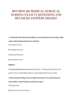 Bsn Hesi 266 Medical-Surgical&NewLine;Nursing Exam V2 Questions And&NewLine;Detailed Answers 2026&sol;2027