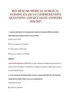 Bsn Hesi 266 EXAM Bundle &vert; Update Questions with complete and Verified solutions&period;