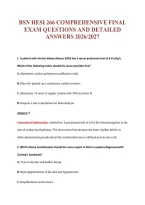 Bsn Hesi 266 Comprehensive Final&NewLine;Exam Questions And Detailed&NewLine;Answers 2026&sol;2027