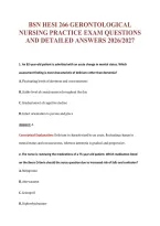 Bsn Hesi 266 Gerontological&NewLine;Nursing Practice Exam Questions&NewLine;And Detailed Answers 2026&sol;2027