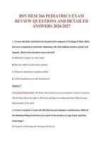 Bsn Hesi 266 EXAM Bundle &vert; Update Questions with complete and Verified solutions&period;