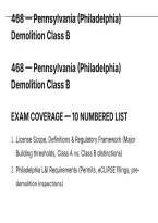 468 &mdash; Pennsylvania &lpar;Philadelphia&rpar; Demolition Class B EXAM QUESTIONS AND VERIFIED ANSWERS WITH RATIONALES JUST RELEASED&period;pdf&NewLine;&NewLine;