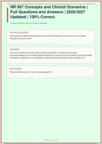 NR 667 Concepts and Clinical Scenarios &vert; Full Questions and Answers &vert; 2026&sol;2027 Updated  &vert; A&plus; Guide &vert; 100&percnt; Correct