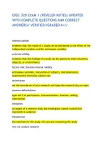 Exsc 320 Exam 1 &lpar;Peveler Notes&rpar; Updated With Complete Questions And Correct Answers&sol;&sol; Verified&sol;&sol;Graded A&plus;&sol;&sol;