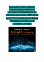 Updated Test Bank for Introduction to Global Business&colon; Understanding the International Environment & Global Business&comma; 3rd Edition by Julian Gaspar &vert; Latest Update 2026&sol;2027