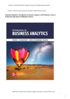 Solutions Manual For Introduction to Business Analytics 2nd Edition By Vernon J&period; Richardson & Marcia Weidenmier Watson &vert; Chapters 1-10 Complete &vert; ISBN 9781265680978