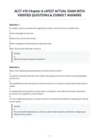 Acct 410 Chapter 6 Latest Actual Exam With&NewLine;Verified Questions & Correct Answers