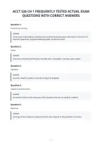 Acct 526 Ch 1 Frequently Tested Actual Exam&NewLine;Questions With Correct Answer