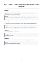 Acct 526 Final Expected Questions With Verified&NewLine;Answers
