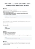 Acct 4200 Chapter 9 Frequently Tested Actual&NewLine;Exam Questions With Correct Answers
