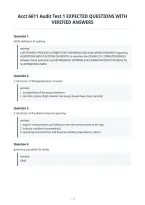 Acct 6611 Audit Test 1 Expected Questions With&NewLine;Verified Answers&NewLine;