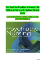 Test Bank for Psychiatric Nursing&comma; 8th Edition by Keltner and Steele &vert; Latest Update 2026&sol;2027&NewLine;
