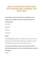 Abfas Exam Review Questions&NewLine;And Answers 100&percnt; Verified&period; Just&NewLine;Released
