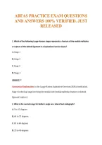 Abfas Practice Exam Questions&NewLine;And Answers 100&percnt; Verified&period; Just&NewLine;Released