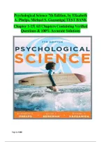 Test Bank for Psychological Science 7th Edition &ndash; Elizabeth A&period; Phelps & Michael S&period; Gazzaniga &vert; Latest Update 2026&sol;2027&NewLine;