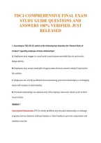 Tdcj Comprehensive Final Exam&NewLine;Study Guide Questions And&NewLine;Answers 100&percnt; Verified&period; Just&NewLine;Released