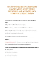 Tdcj Comprehensive Midterm&NewLine;Examination Study Guide&NewLine;Questions And Answers 100&percnt;&NewLine;Verified&period; Just Released