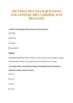 Tdcj Exam Compilations with Complete & Verified Solutions