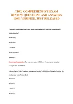 Tdcj Comprehensive Exam&NewLine;Review Questions And Answers&NewLine;100&percnt; Verified&period; Just Released