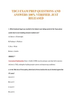 Tdcj Exam Prep Questions And&NewLine;Answers 100&percnt; Verified&period; Just&NewLine;Released