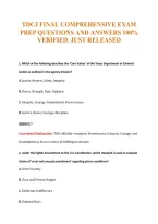 Tdcj Final Comprehensive Exam&NewLine;Prep Questions And Answers 100&percnt;&NewLine;Verified&period; Just Released