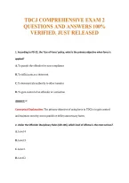 Tdcj Exam Compilations with Complete & Verified Solutions