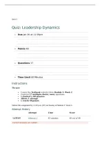 CJUS 610 Quiz 2&colon; Leadership Dynamics &vert; Module 2 Week 2 &vert; 17 Questions and Answers &vert; 2026&sol;2027 Updated &vert; 100&percnt; Correct &ndash; Liberty University