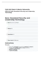CJUS 610 Quizzes 1&comma;2&comma;3&comma;4&comma;5 and 6 Bundle with complete solutions&period;