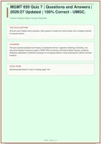 MGMT 650 Quiz 7 &vert; Questions and Answers &vert; 2026&sol;2027 Updated &vert; 100&percnt; Correct - UMGC&period;&NewLine;