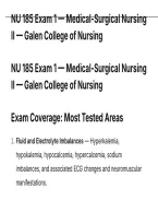 NU 185 Exam 1 &mdash; Medical-Surgical Nursing II &mdash; Galen College of Nursing QUESTIONS AND VERIFIED ANSWERS WITH RATIONALES JUST RELEASED&period;pdf&NewLine;&NewLine;
