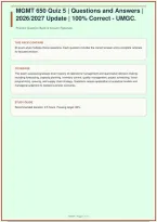 MGMT 650 Quiz 5 &vert; Questions and Answers &vert; 2026&sol;2027 Update  &vert; A&plus; Guide &vert; 100&percnt; Correct - UMGC&period;&NewLine;