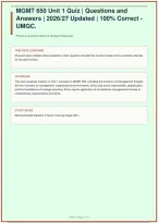 MGMT 650 Unit 1 Quiz &vert; Questions and Answers &vert; 2026&sol;2027 Updated &vert; 100&percnt; Correct - UMGC&period;&NewLine;