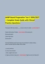 &NewLine;AANP Board Preparation Test 2 2026&sol;2027 &NewLine;&ndash; Complete Study Guide with Clinical Practice Questions &NewLine;