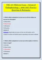NSG 527 Midterm Exam &vert; Advanced &NewLine;Pathophysiology &vert; 2026&sol;2027 Practice &NewLine;Questions & Rationales