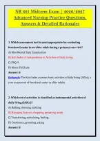 NR 601 Midterm Exam &vert; 2026&sol;2027 &NewLine;Advanced Nursing Practice Questions&comma; &NewLine;Answers & Detailed Rationales