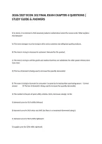 2026&sol;2027 Econ 102 Final Exam Chapter 4 Questions &vert; Study Guide & Answers