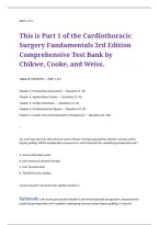 Practice Questions Covering Coronary Artery Disease&comma; Heart Valve Surgery&comma; Lung Disorders&comma; Thoracic Procedures&comma; and Postoperative Care
