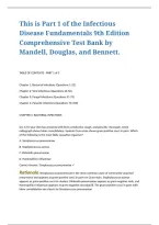 Infectious Disease Fundamentals 9th Edition Comprehensive Test Bank by Mandell&comma; Douglas&comma; and Bennett