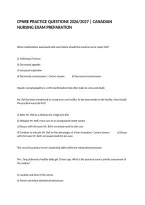 Cpnre Practice Questions 2026&sol;2027 &vert; Canadian Nursing Exam Preparation